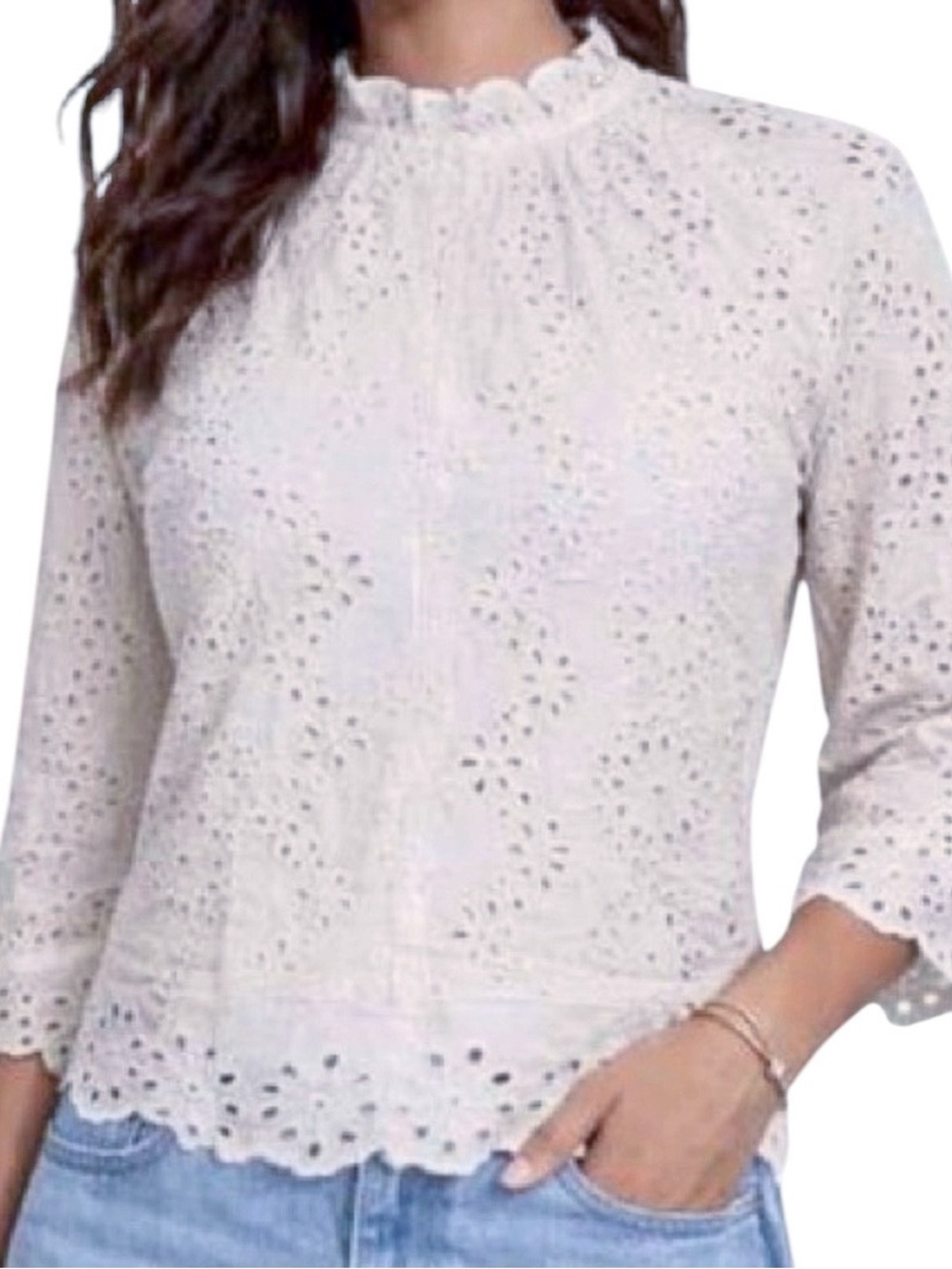 Jennifer & Grace Lace Eyelet Blouse